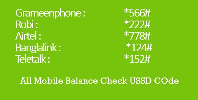 All Mobile Balance Check USSD Codes