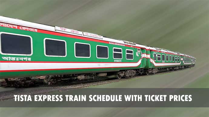 Tista Express Train Schedule with Ticket prices