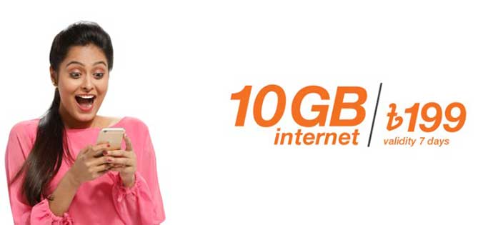 Banglalink 10 GB at 199 BDT Internet offer