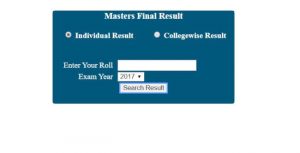 Masters Final Year Individual Results