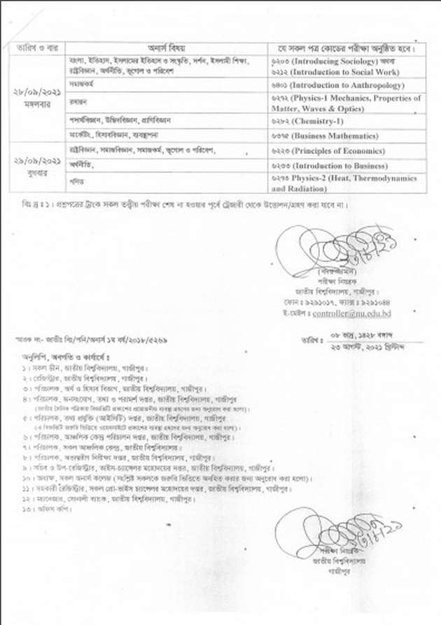 nu degree 2nd year routine picture