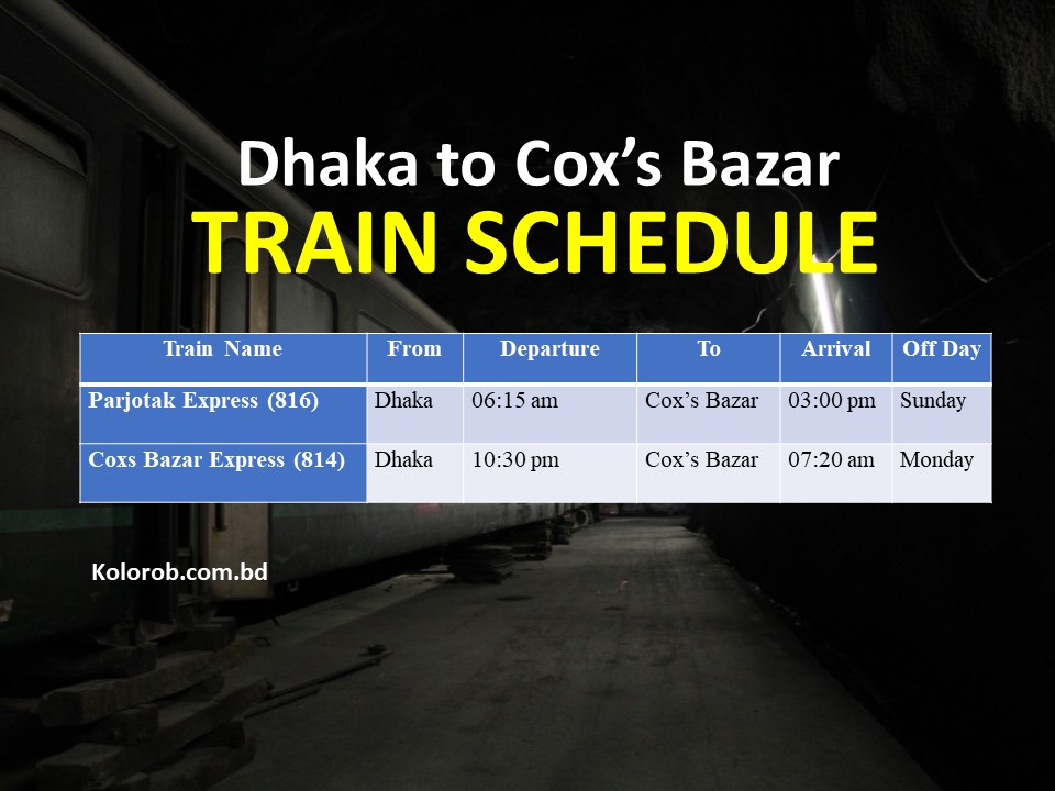dhaka to coxs bazar train info